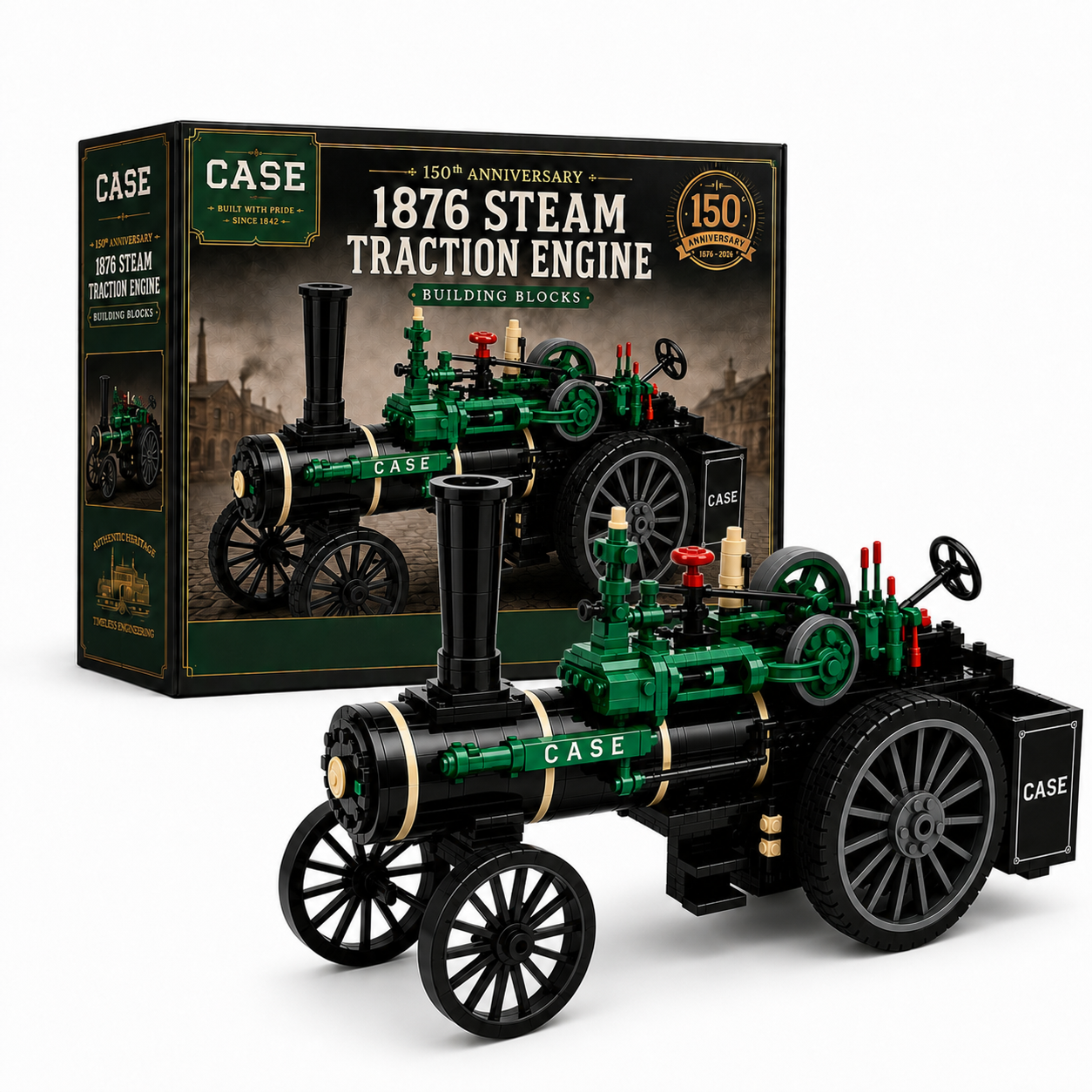 ⚙️ 150th Anniversary 1876 Steam Traction Engine Building Blocks