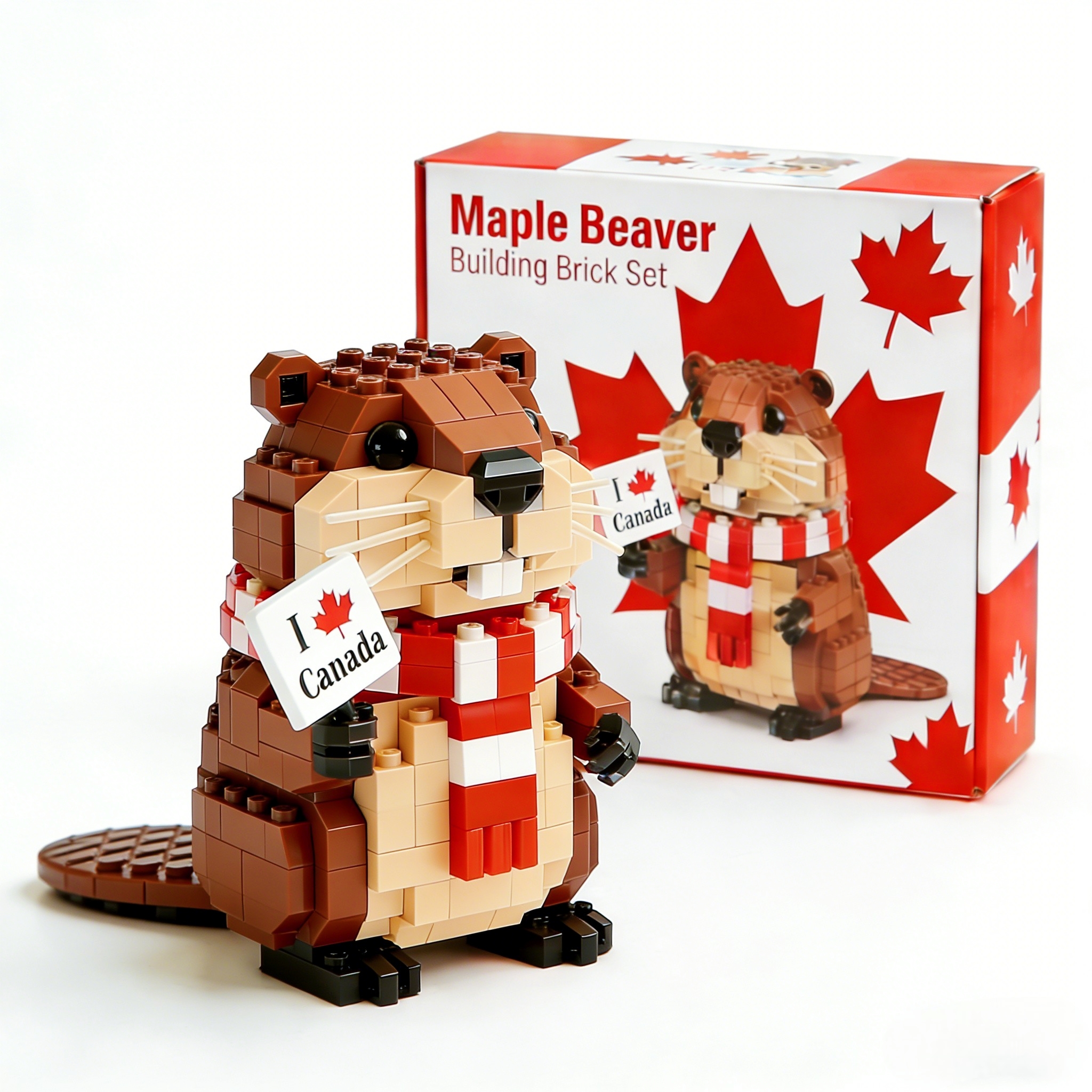 🦫🍁Canadian Maple Beaver Building Blocks Set
