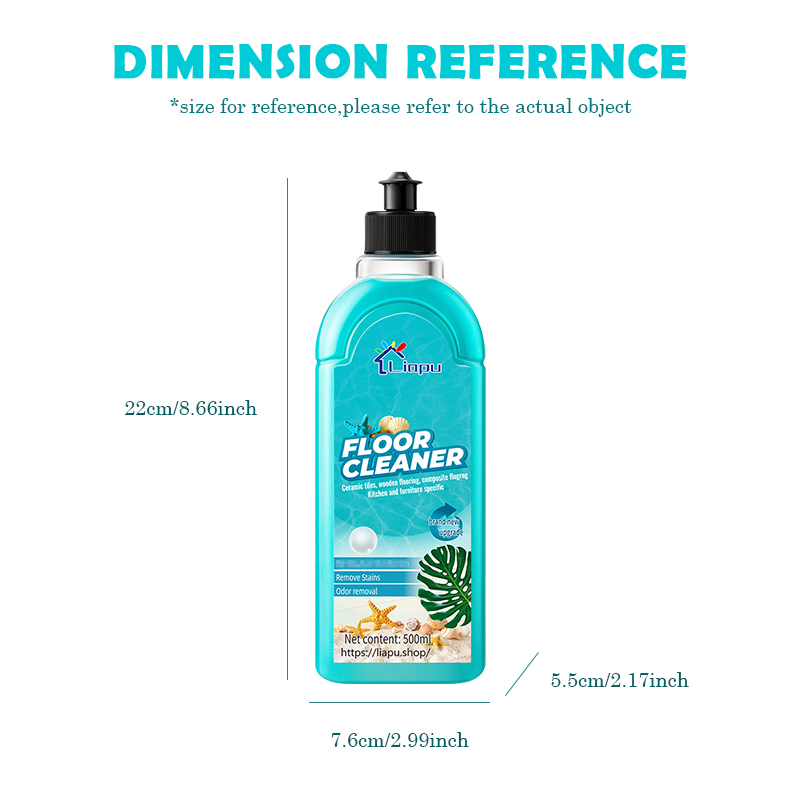 Liapu Floor Cleaner Highly Scented Mop Soap Concentrated Formula Household Cleaning Disinfectant Quick Drying Antibacterial Detergent for Wooden Marble Tile Floors