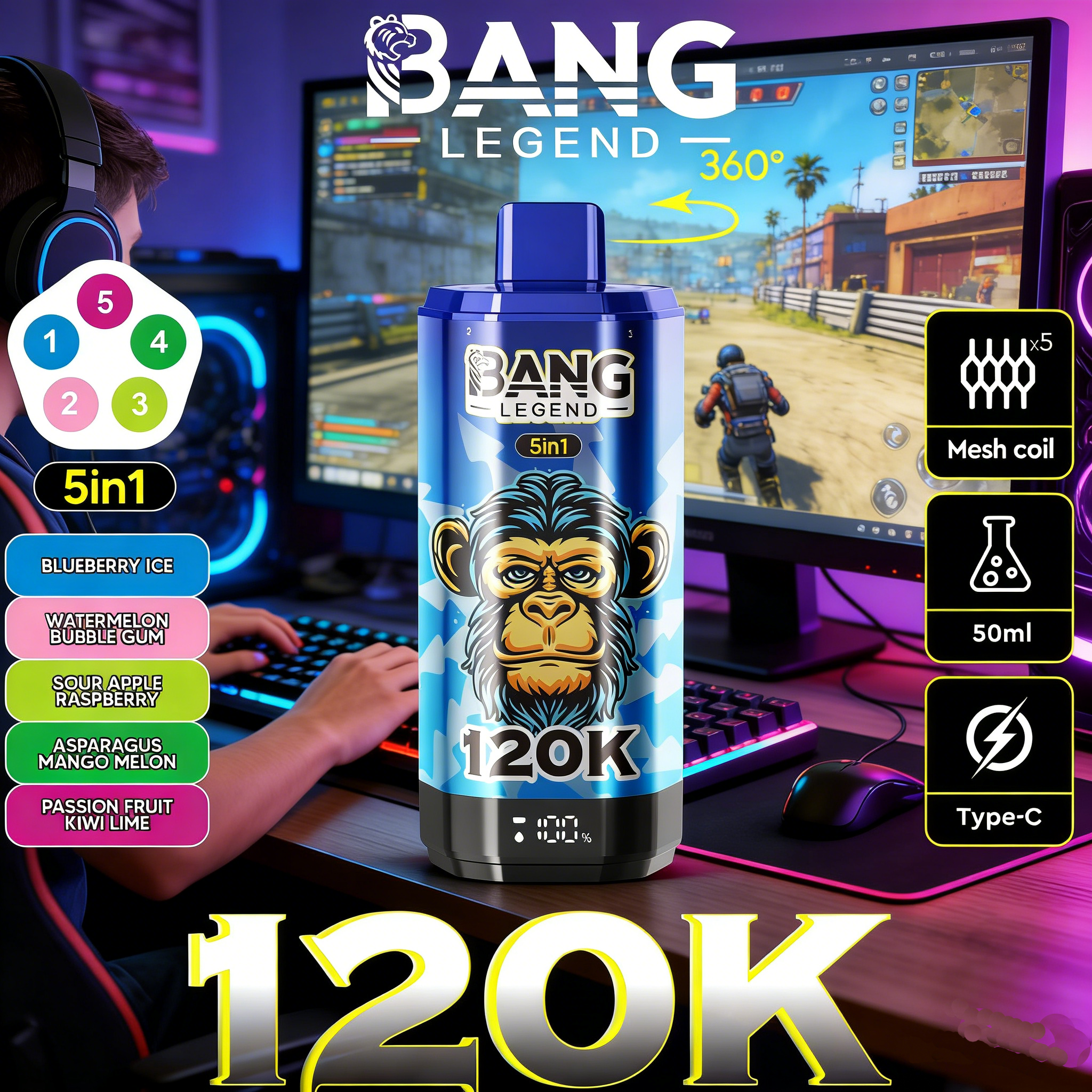 Bang Legend 120K Puffs Disposable Vape