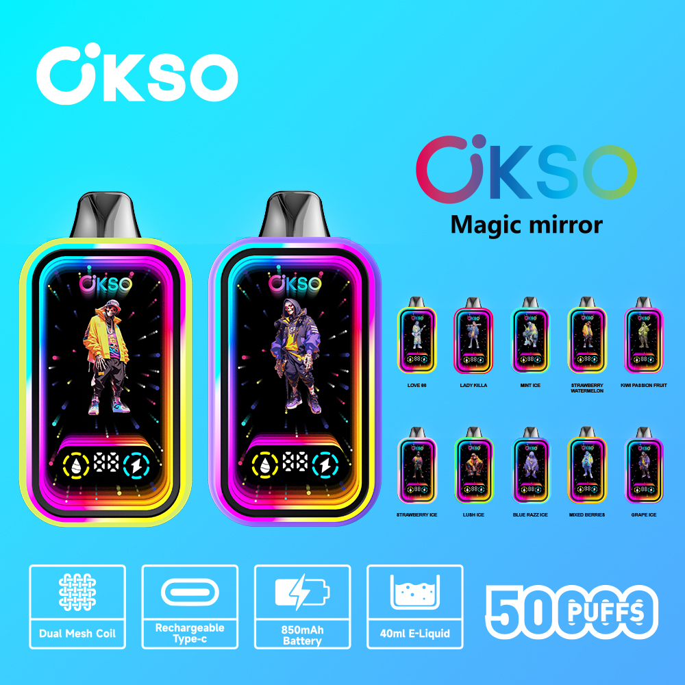 OKSO Magic Mirror 50000 Puffs Long-Lasting Vaping vape-Kamrytech