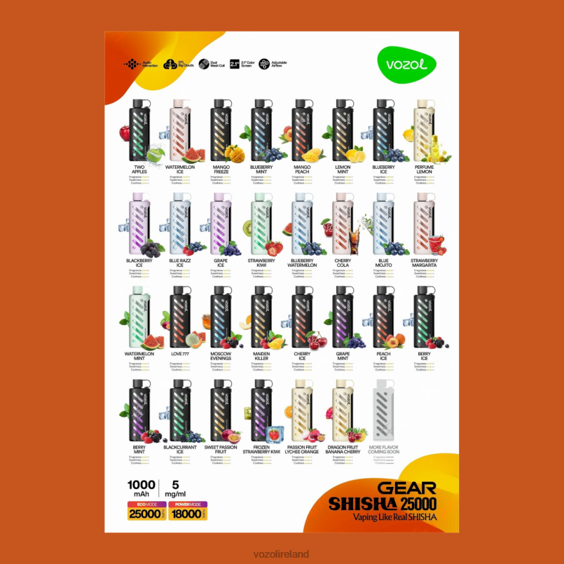 VOZOL Gear Shisha 25000 disposable vape-Kamrytech