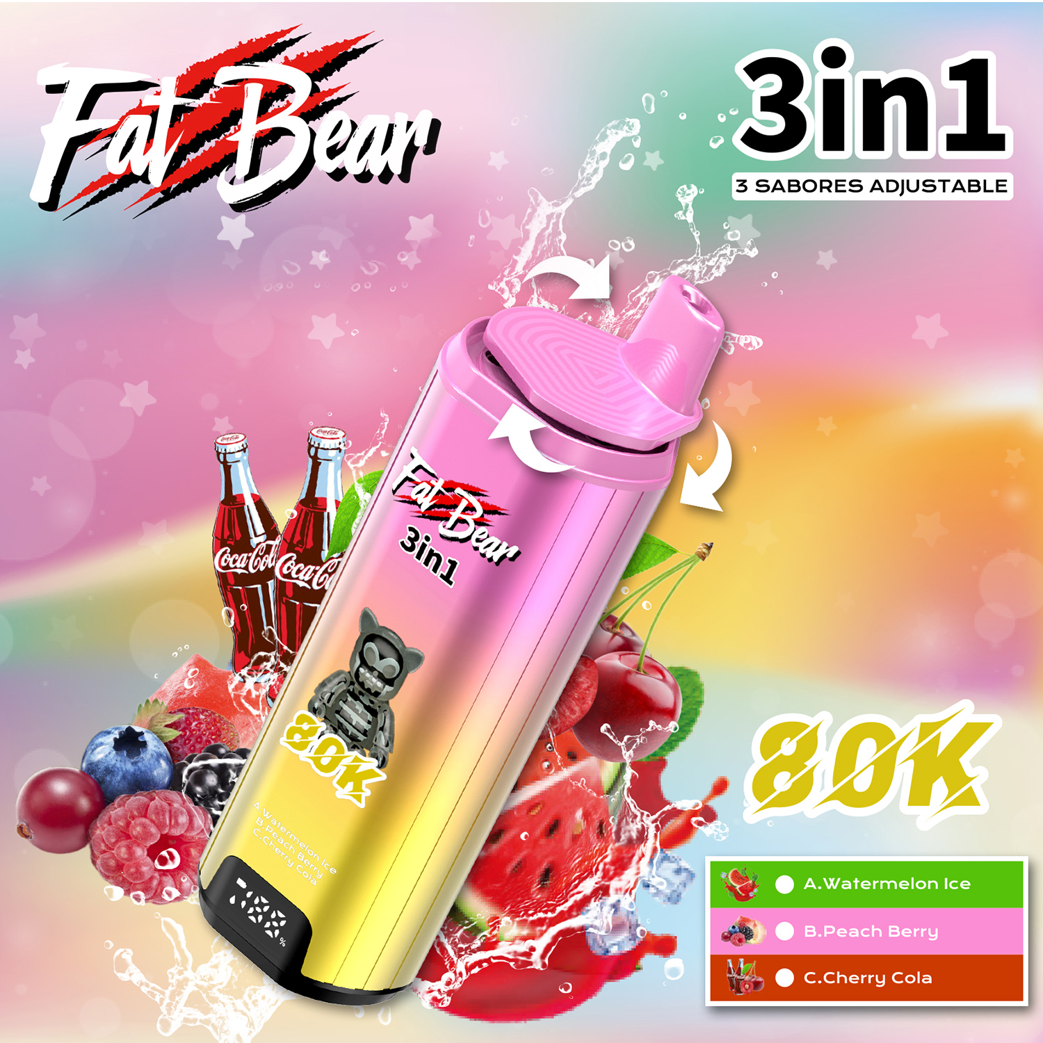 Fat Bear Triple 3 in 1 80000 Puffs Disposable Vape
