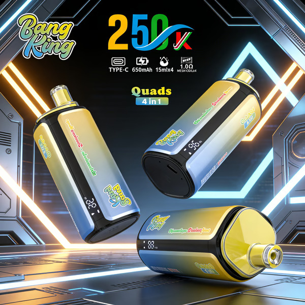Bang King 250K Disposable Vape – 4-in-1 Taste selection System Rechargeable