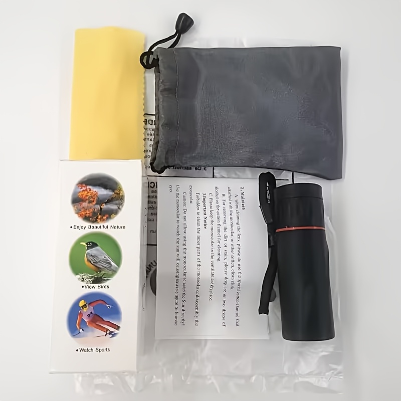 10X25 High-power Monocular Telescope - Durable Rubber Lightweight Design, Fixed Focal Length, Ergonomic Grip - Suitable for Hiking, Camping, Bird Watching, Hunting, Fishing, Camping Essential, Portable Optical Instrument, Easy to Store In A Box