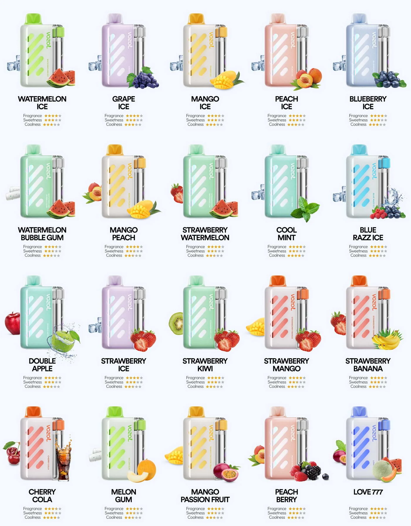 Vozol Vista 40K Puffs 40000 Vape Smart Screen Adjustable Airflow-Kamrytech