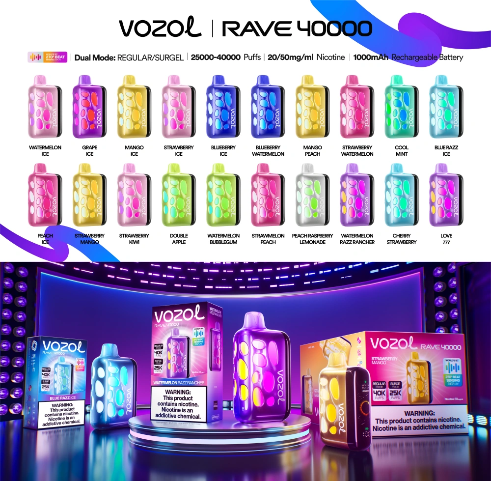 Vozol Rave 40000 Puffs 40k Disposable Vape  5%