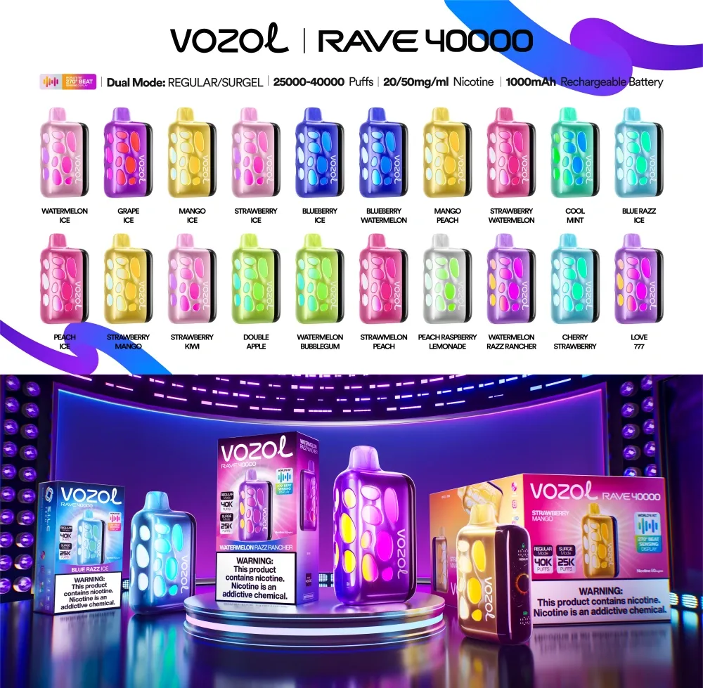 Vozol Rave 40000 Puffs 40k Disposable Vape  5%