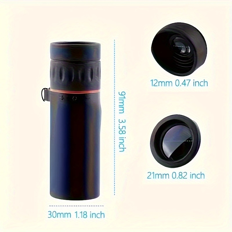 10X25 High-power Monocular Telescope - Durable Rubber Lightweight Design, Fixed Focal Length, Ergonomic Grip - Suitable for Hiking, Camping, Bird Watching, Hunting, Fishing, Camping Essential, Portable Optical Instrument, Easy to Store In A Box
