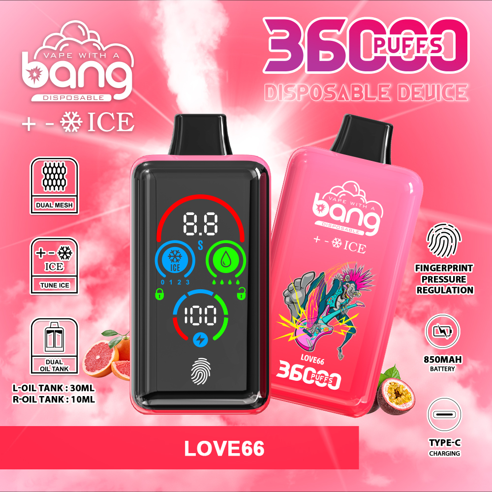 Bang 36000 36k Puffs Direct Disposable Vape Adjustable with Screen Display Factory