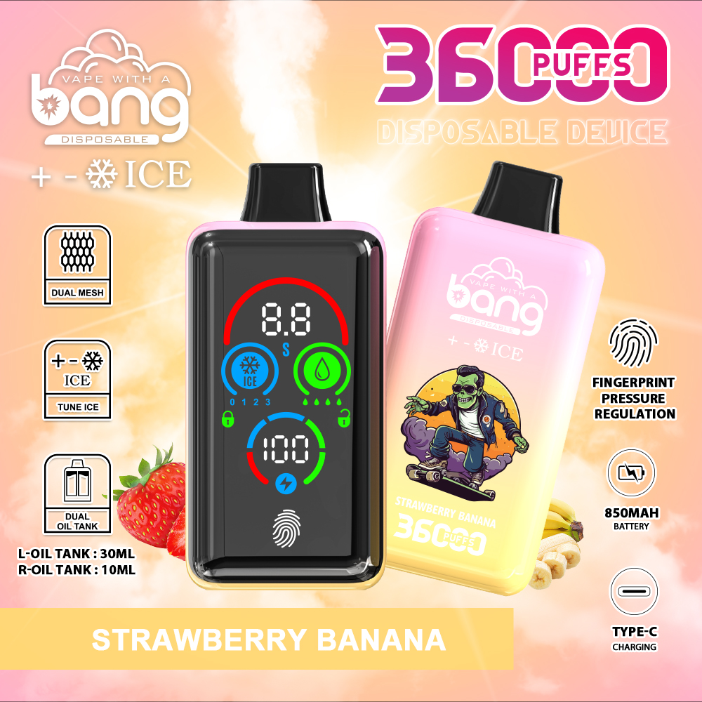 Bang 36000 36k Puffs Direct Disposable Vape Adjustable with Screen Display Factory