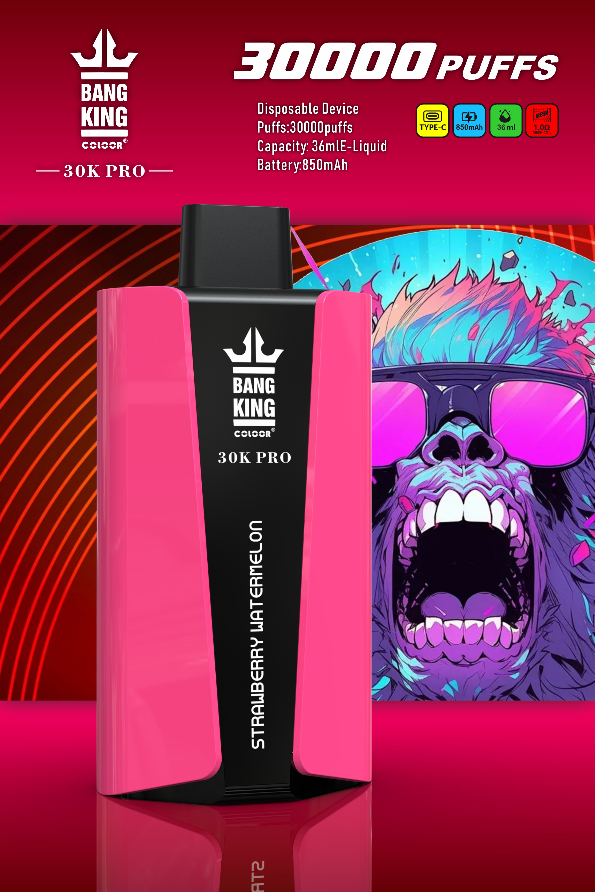 Bang King 30000 Pro Puffs Disposable Vape-Kamrytech