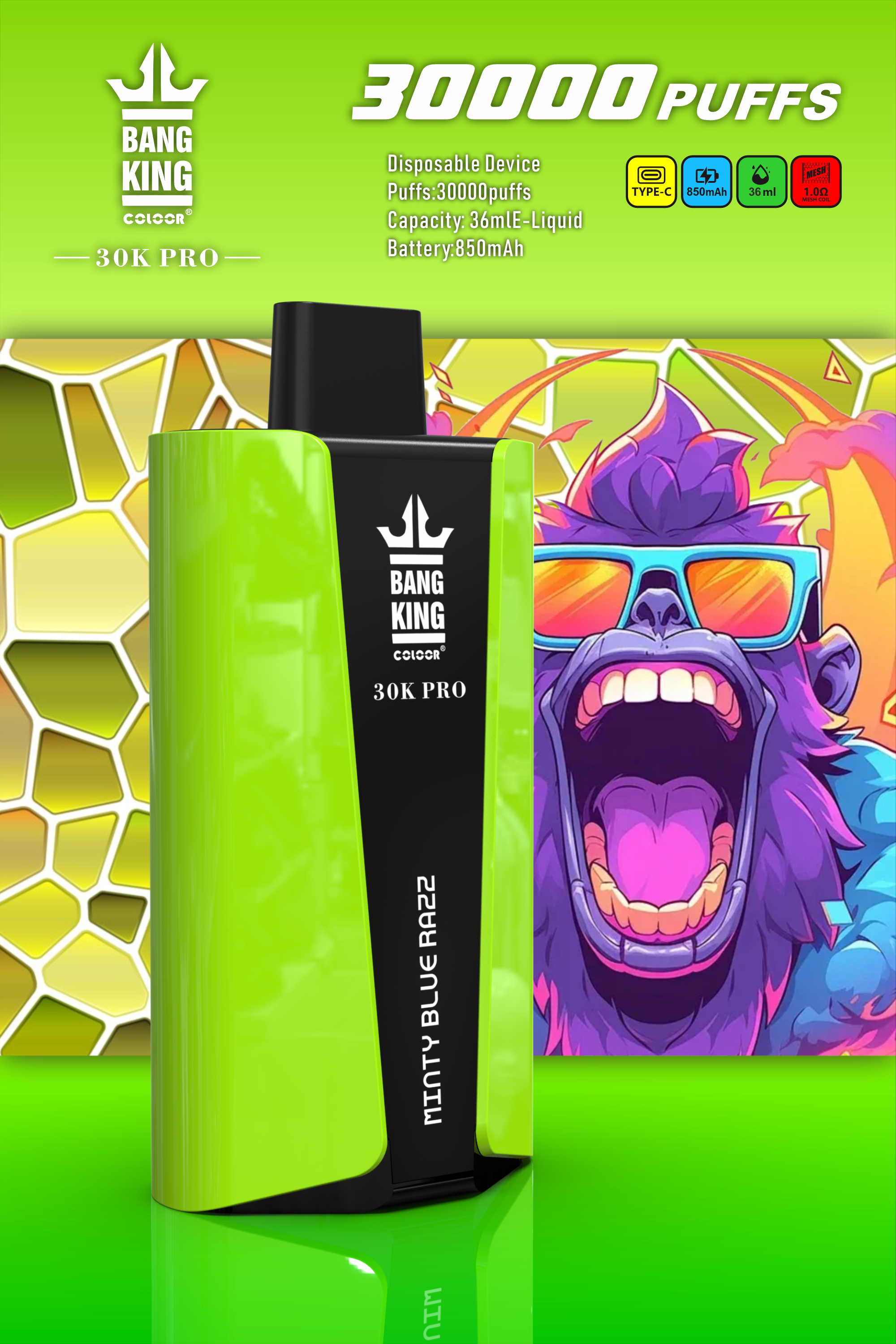 Bang King 30000 Pro Puffs Disposable Vape-Kamrytech