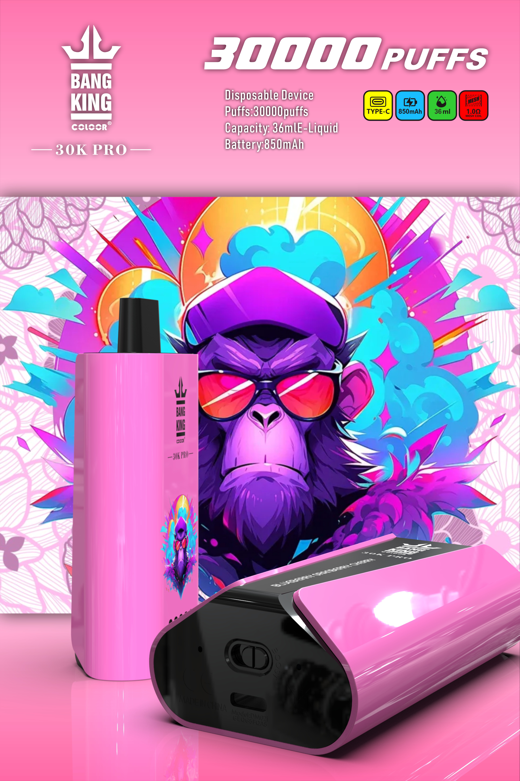 Bang King 30000 Pro Puffs Disposable Vape-Kamrytech