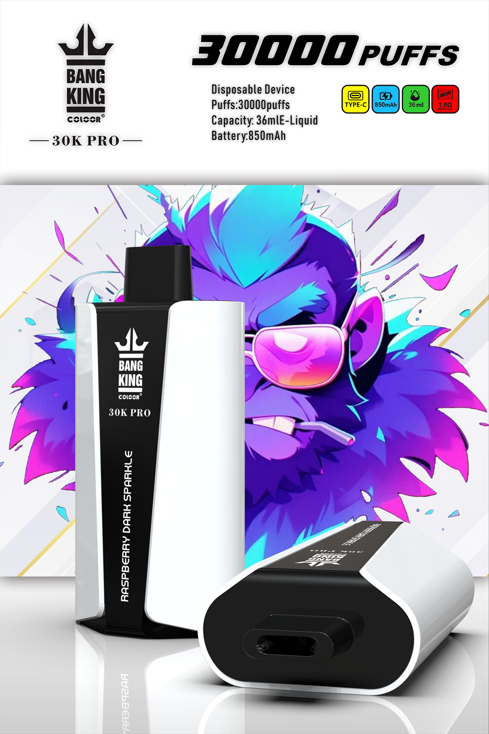 Bang King 30000 Pro Puffs Disposable Vape-Kamrytech