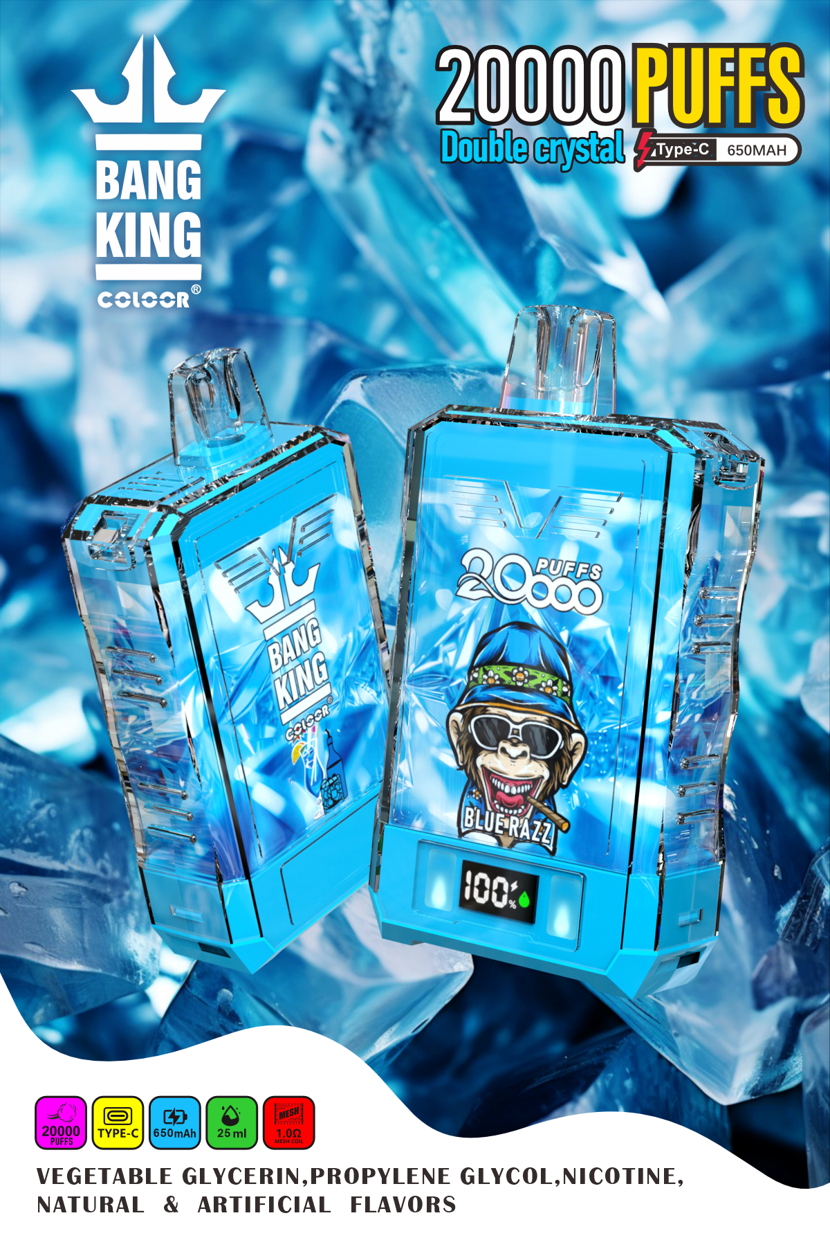 Bang King Crystal 20000 Puffs Disposable Vape 