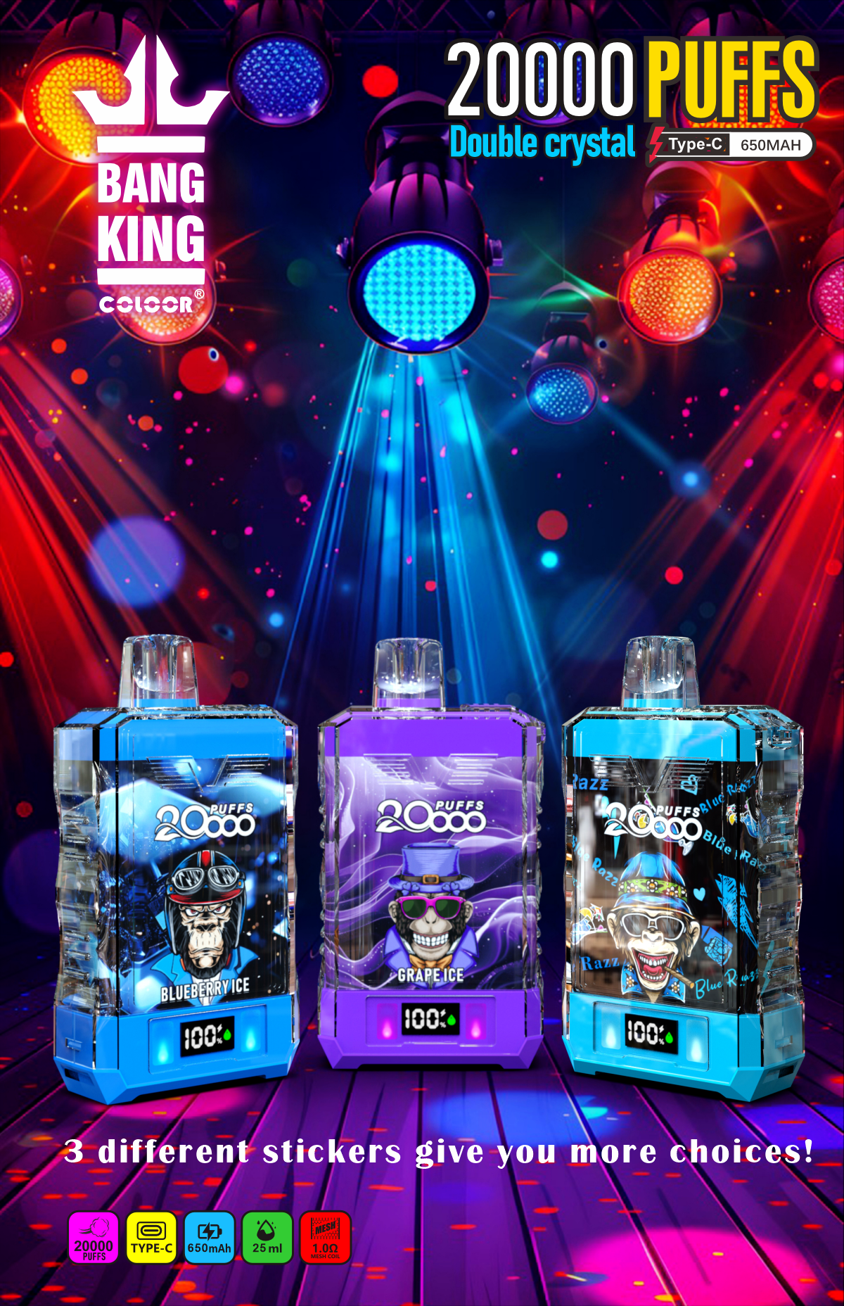 Bang King Crystal 20000 Puffs Disposable Vape 