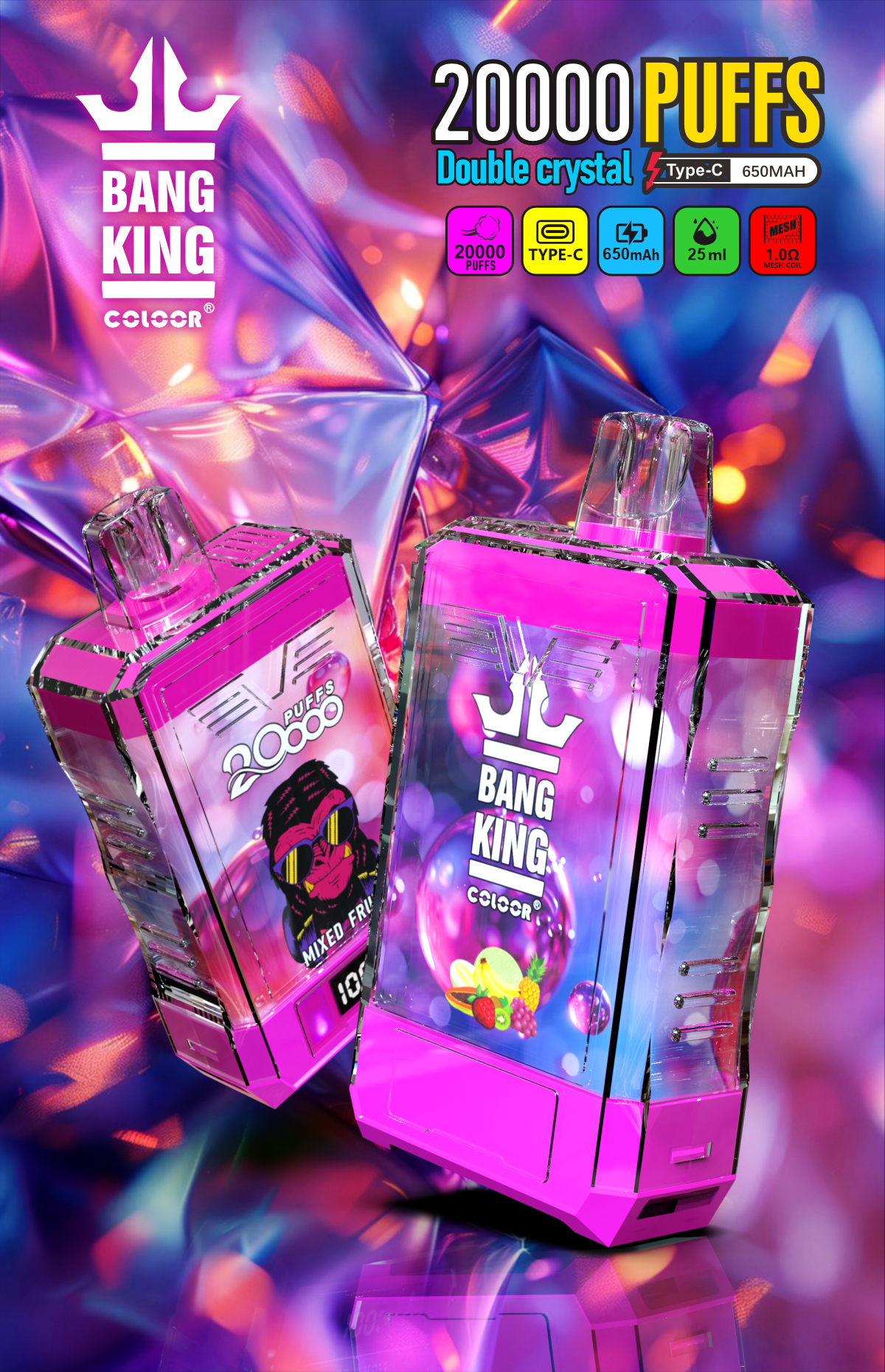 Bang King Crystal 20000 Puffs Disposable Vape 