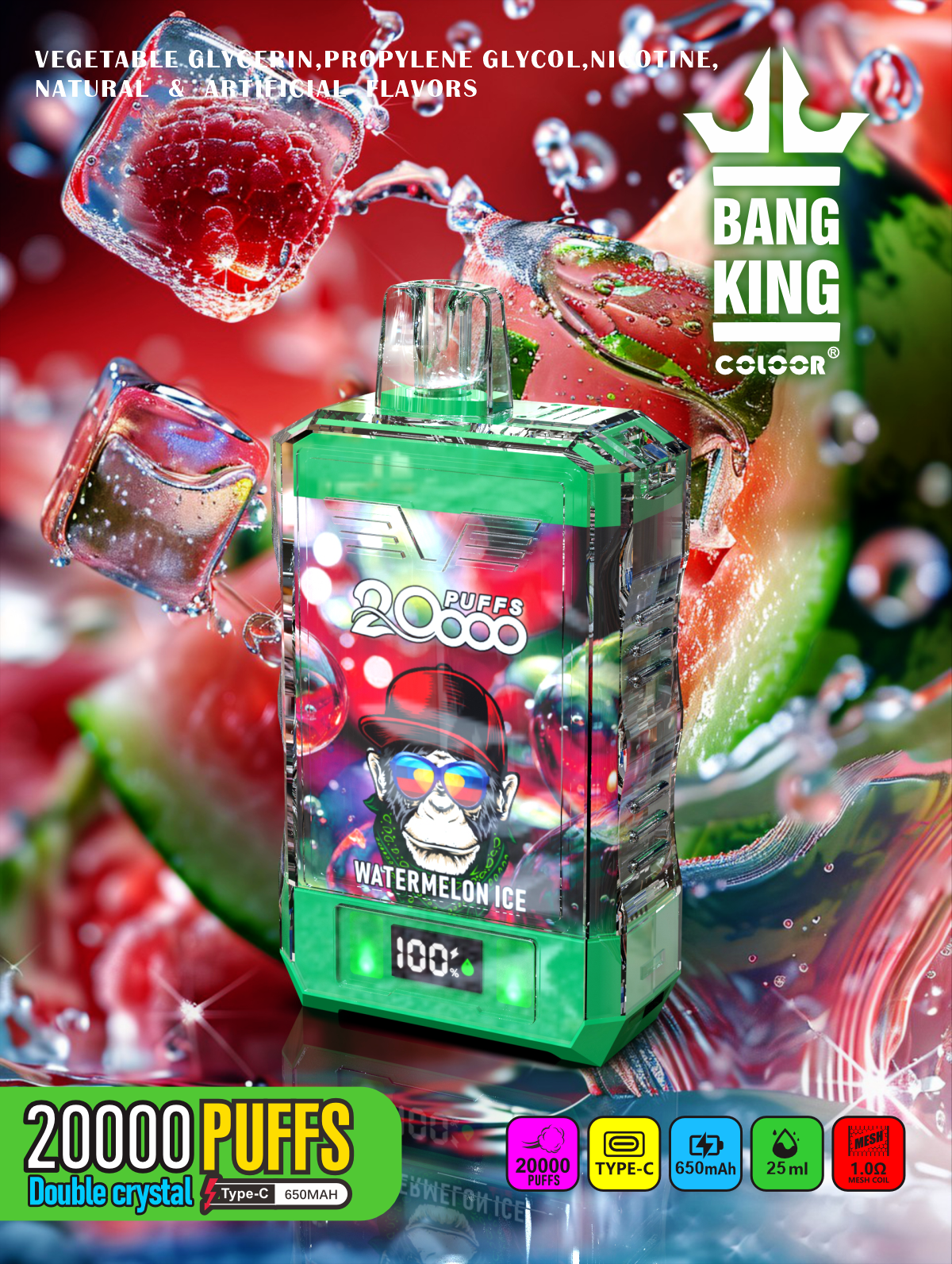 Bang King Crystal 20000 Puffs Disposable Vape 