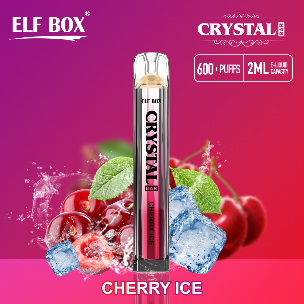 ELF BOX 600 Puffs CRYSTAL BAR  0% 2% 5% Nicotine Rechargeable Disposable Vape Pen-kamryvape