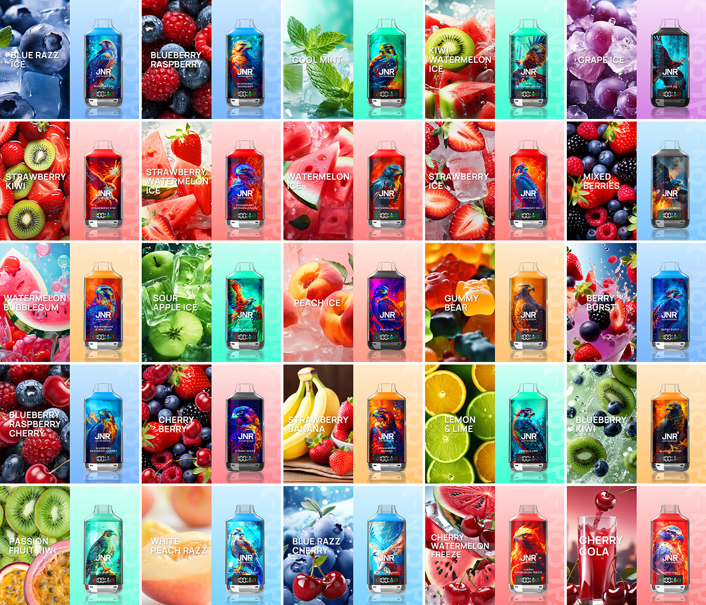 JNR Falcon-X 18000 Puffs Genuine 18K Disposable Vape – Available Individually and Wholesale