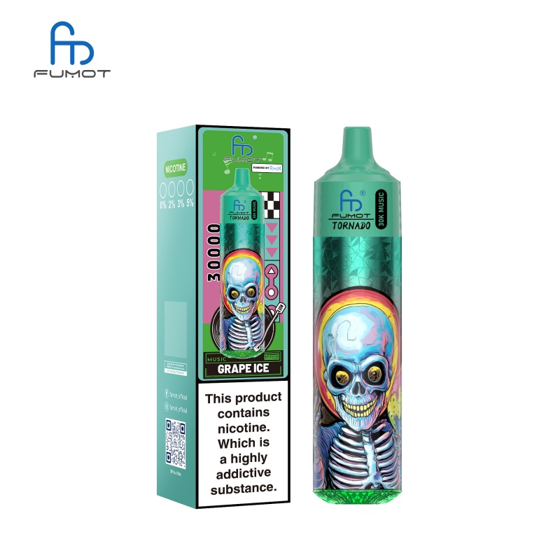 Fumot Tornado RandM 30000 30K Puffs Disposable Vape With Music Sync Lights 0 2 3 5% Nicotine-Kamry