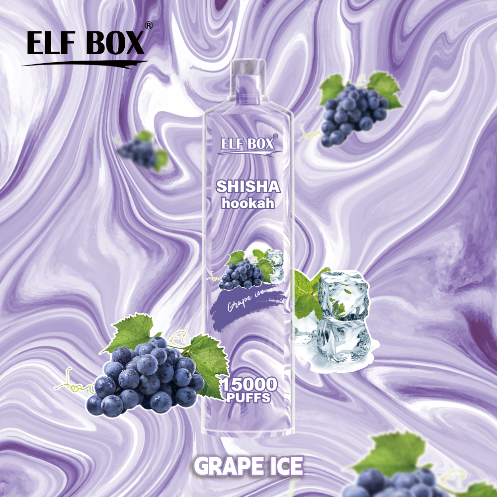 ELF BOX 15000 15K Puffs Shisha Hookah 0% 2% 5% Nicotine Rechargeable Disposable Vape-kamryvape