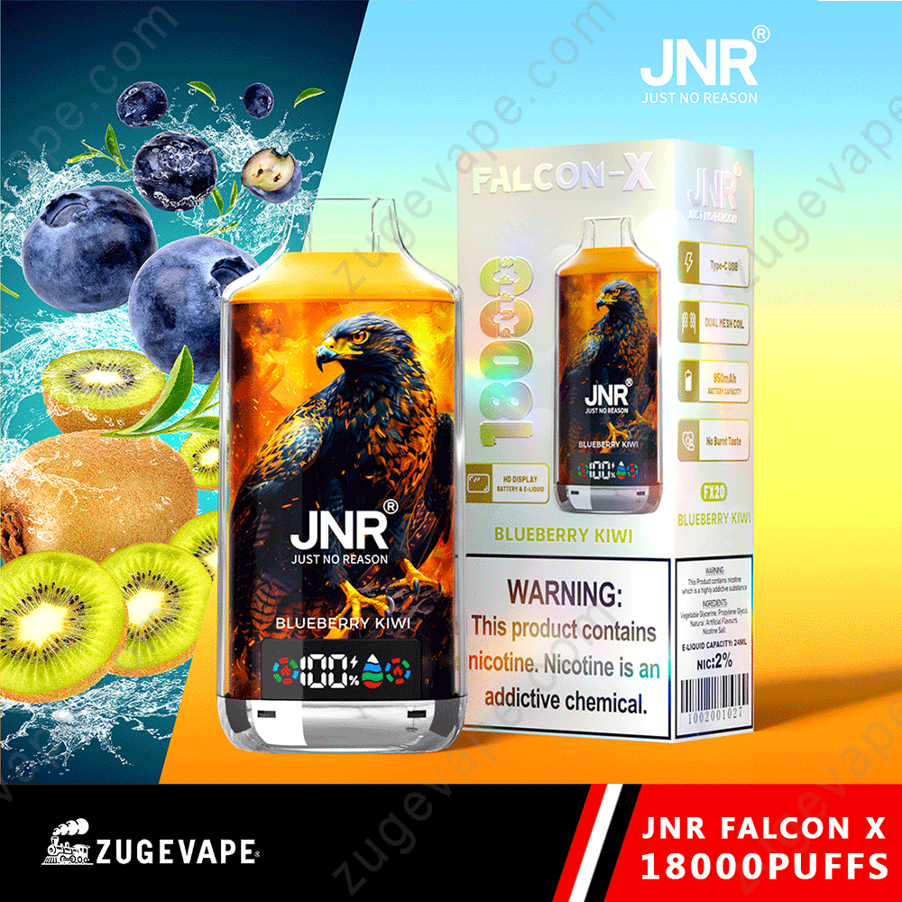 JNR Falcon-X 18000 Puffs Genuine 18K Disposable Vape – Available Individually and Wholesale-Kamrytech