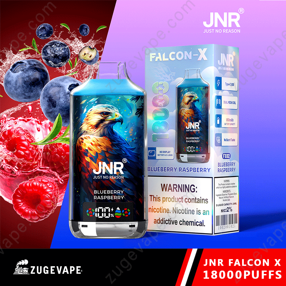 JNR Falcon-X 18000 Puffs Genuine 18K Disposable Vape – Available Individually and Wholesale-Kamrytech