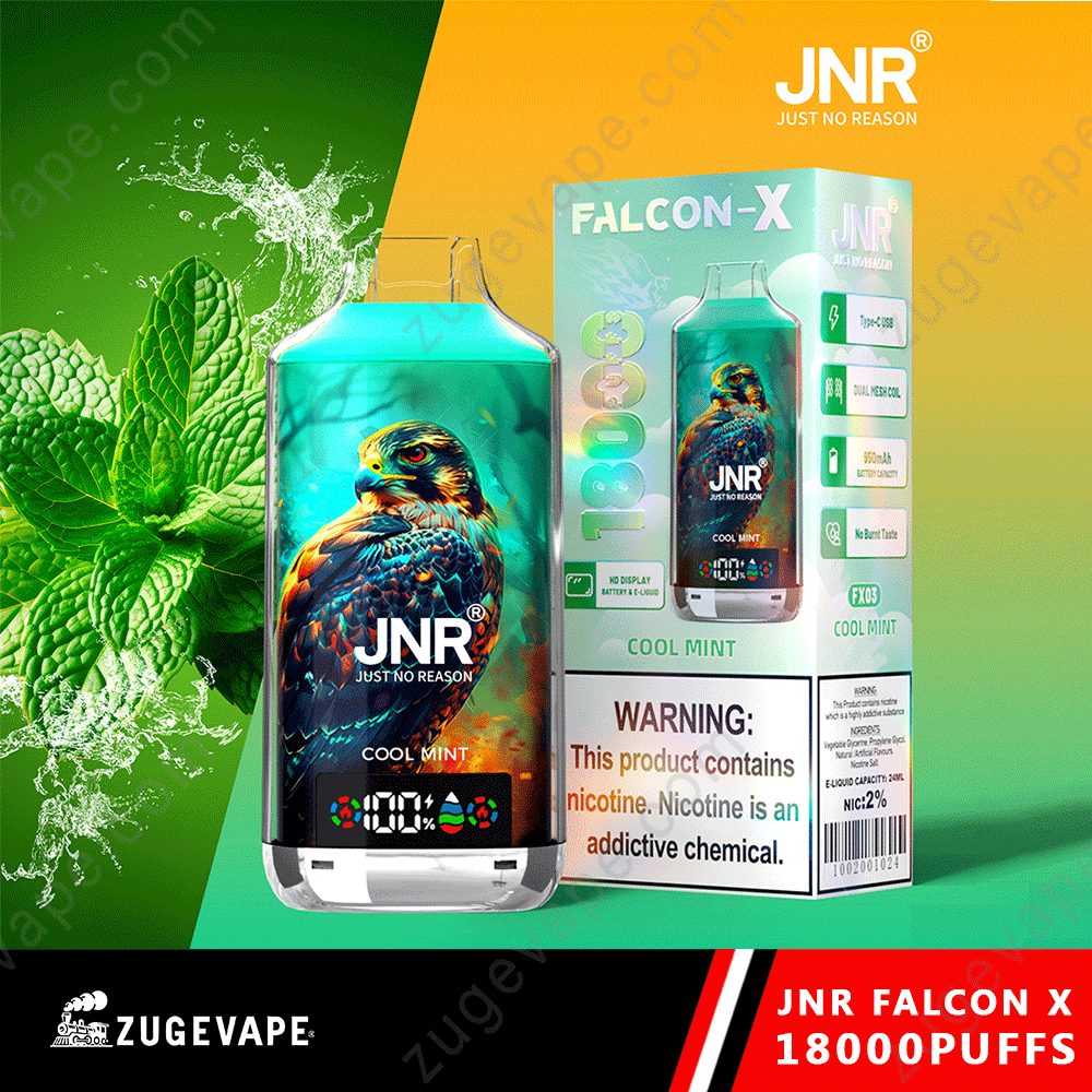 JNR Falcon-X 18000 Puffs Genuine 18K Disposable Vape – Available Individually and Wholesale-Kamrytech