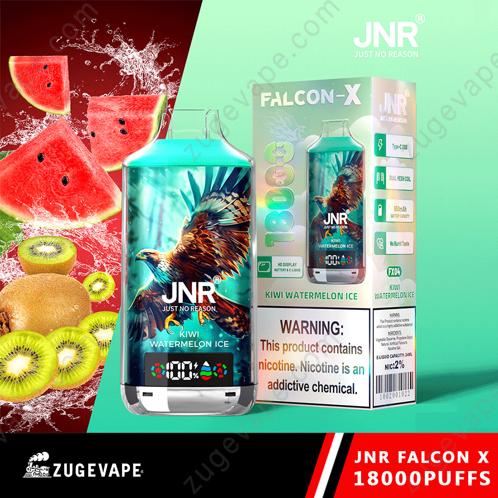 JNR Falcon-X 18000 Puffs Genuine 18K Disposable Vape – Available Individually and Wholesale-Kamrytech
