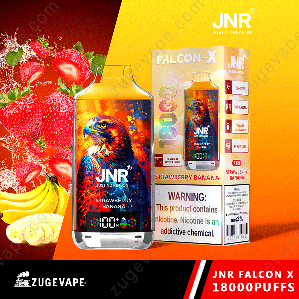JNR Falcon-X 18000 Puffs Genuine 18K Disposable Vape – Available Individually and Wholesale-Kamrytech