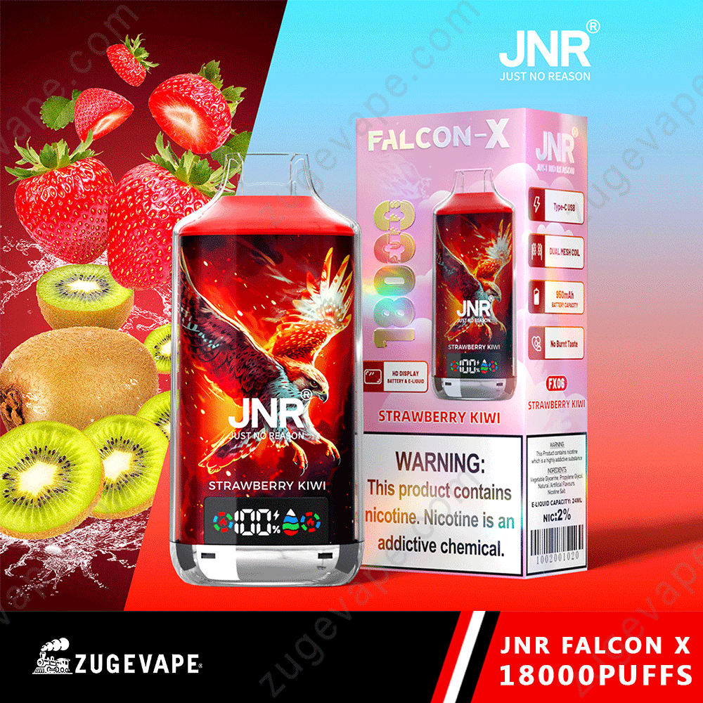 JNR Falcon-X 18000 Puffs Genuine 18K Disposable Vape – Available Individually and Wholesale-Kamrytech