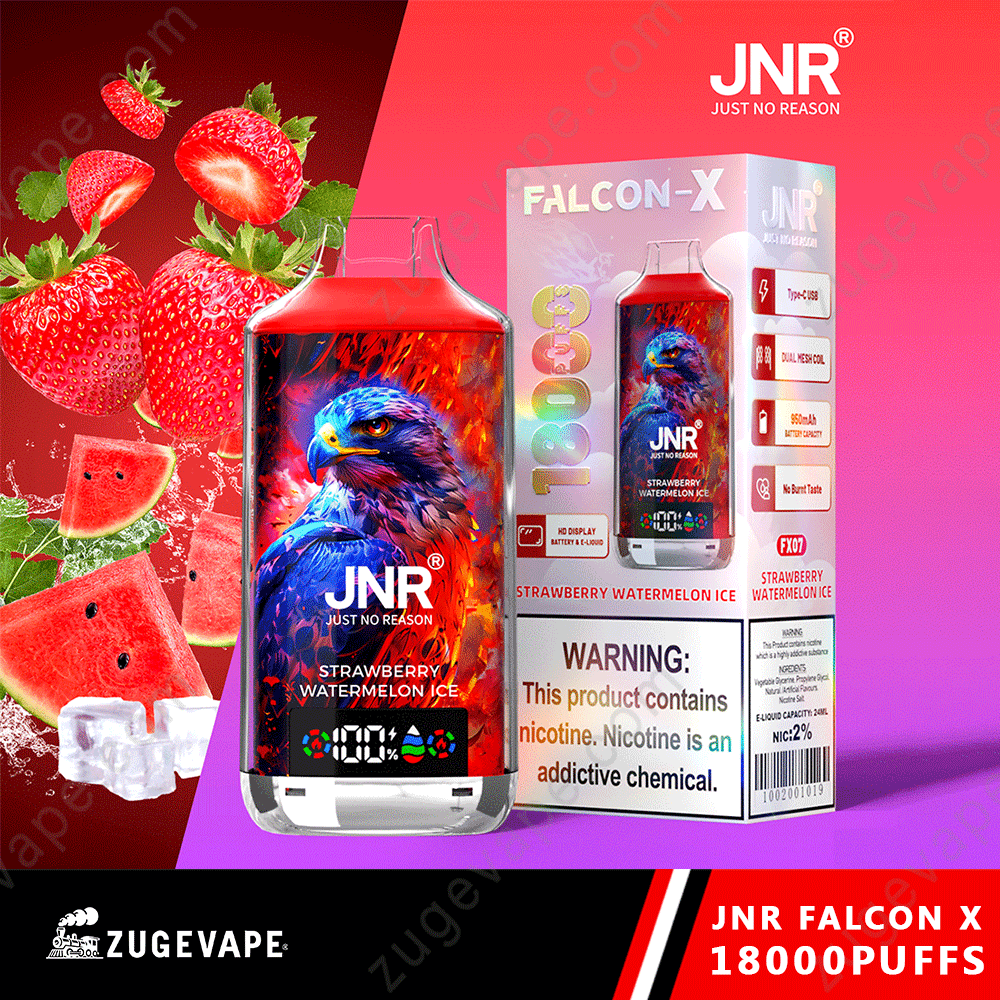 JNR Falcon-X 18000 Puffs Genuine 18K Disposable Vape – Available Individually and Wholesale-Kamrytech
