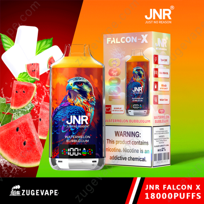 JNR Falcon-X 18000 Puffs Genuine 18K Disposable Vape – Available Individually and Wholesale-Kamrytech