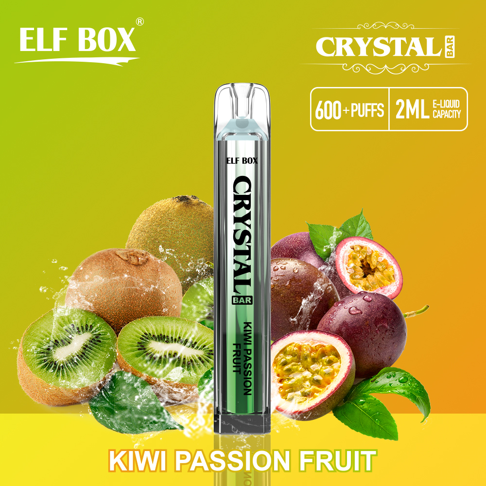 ELF BOX 600 Puffs CRYSTAL BAR  0% 2% 5% Nicotine Rechargeable Disposable Vape Pen-kamryvape