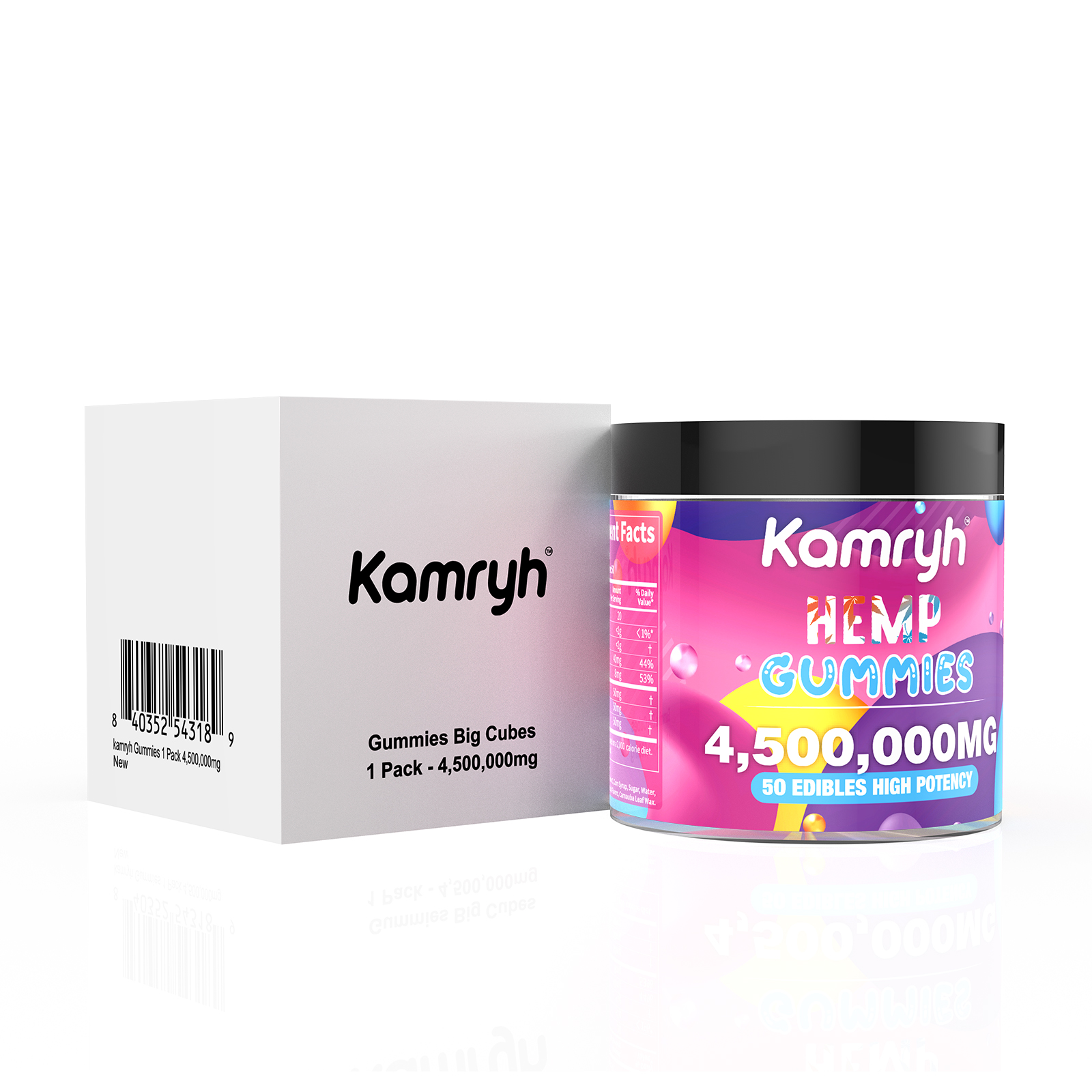 kamryH Gummies for Adults, 6 Fruit Style, Sleep Support, Omega 3-6-9 Complex, Chewable Gummy Vitamins USA Made-Kamrytech