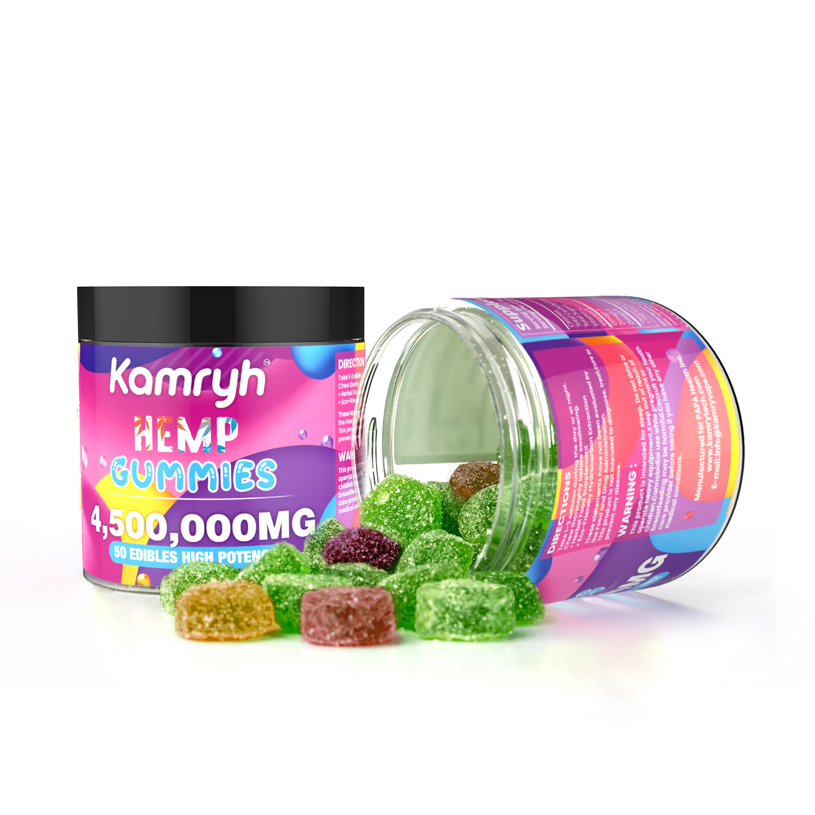 kamryH Gummies for Adults, 6 Fruit Style, Sleep Support, Omega 3-6-9 Complex, Chewable Gummy Vitamins USA Made-Kamrytech