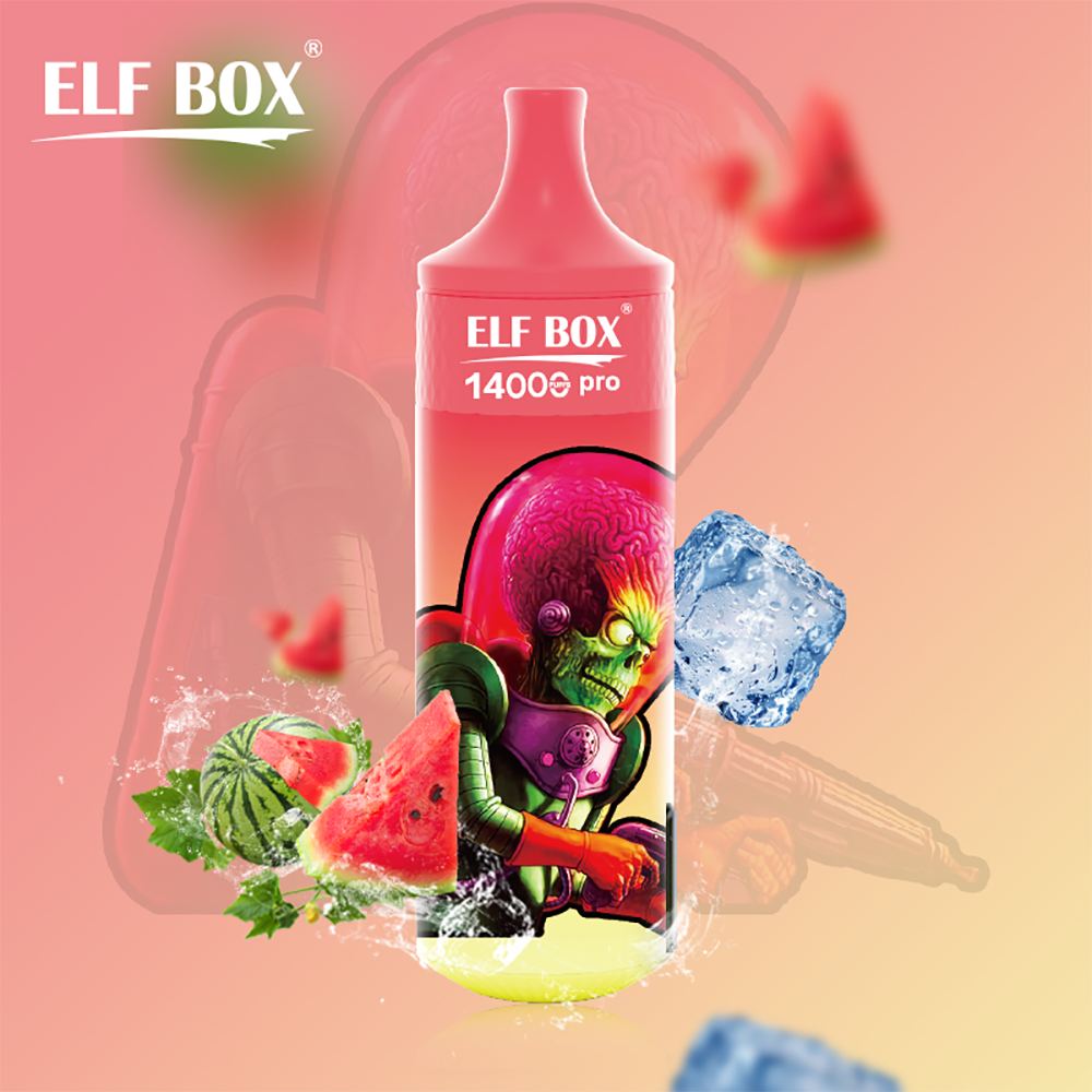 ELF BOX 14000 14K Puffs Pro RGB Puffs 0% 2% 3% 5% Nicotine Rechargeable Disposable Vape-kamryvape