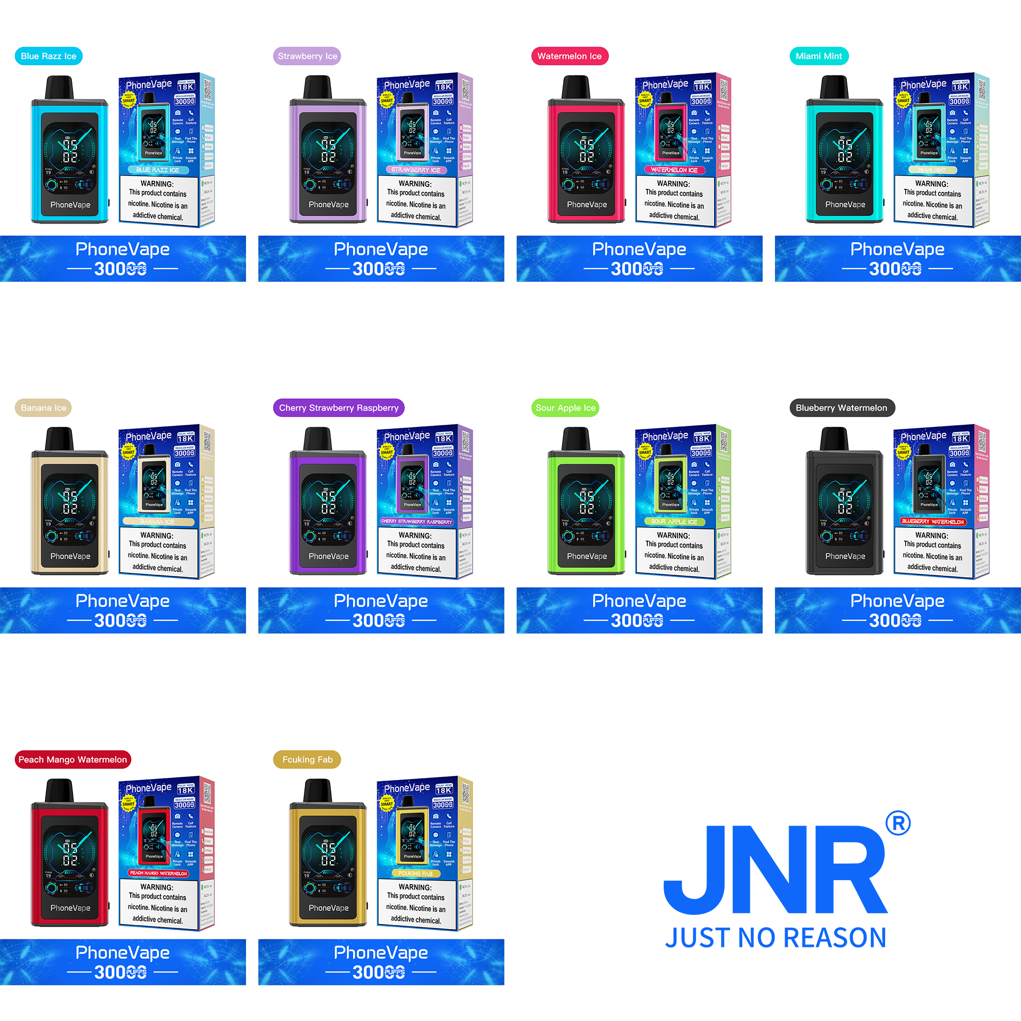 JNR PhoneVape 30000 Puffs Disposable Vape – 30k Puffs Wholesale