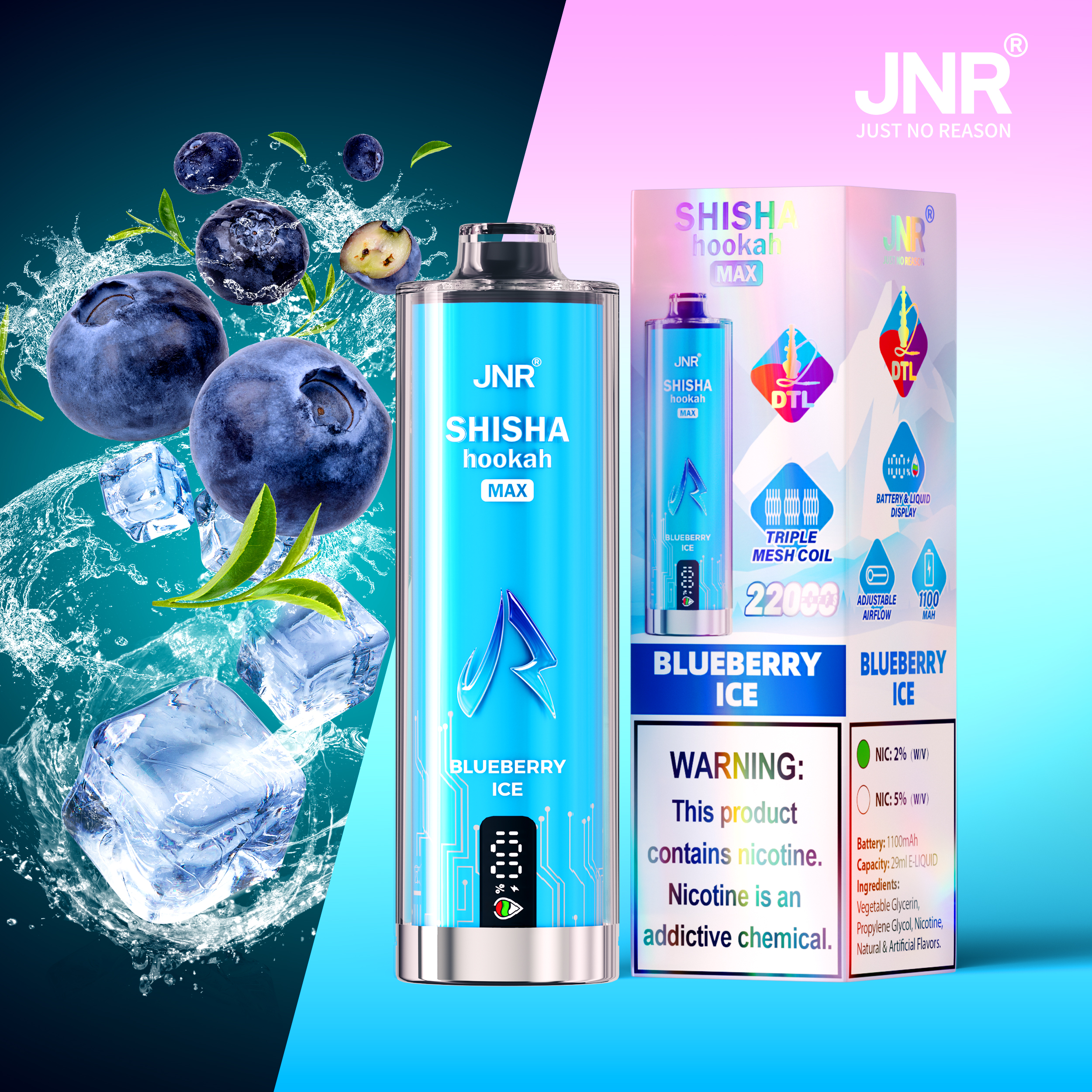 JNR Shisha Max 22000 Puffs Buy Vapes Online Disposable e-cigarettes