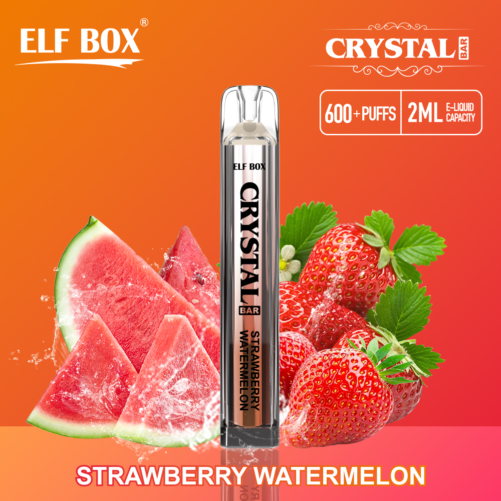 ELF BOX 600 Puffs CRYSTAL BAR  0% 2% 5% Nicotine Rechargeable Disposable Vape Pen-kamryvape
