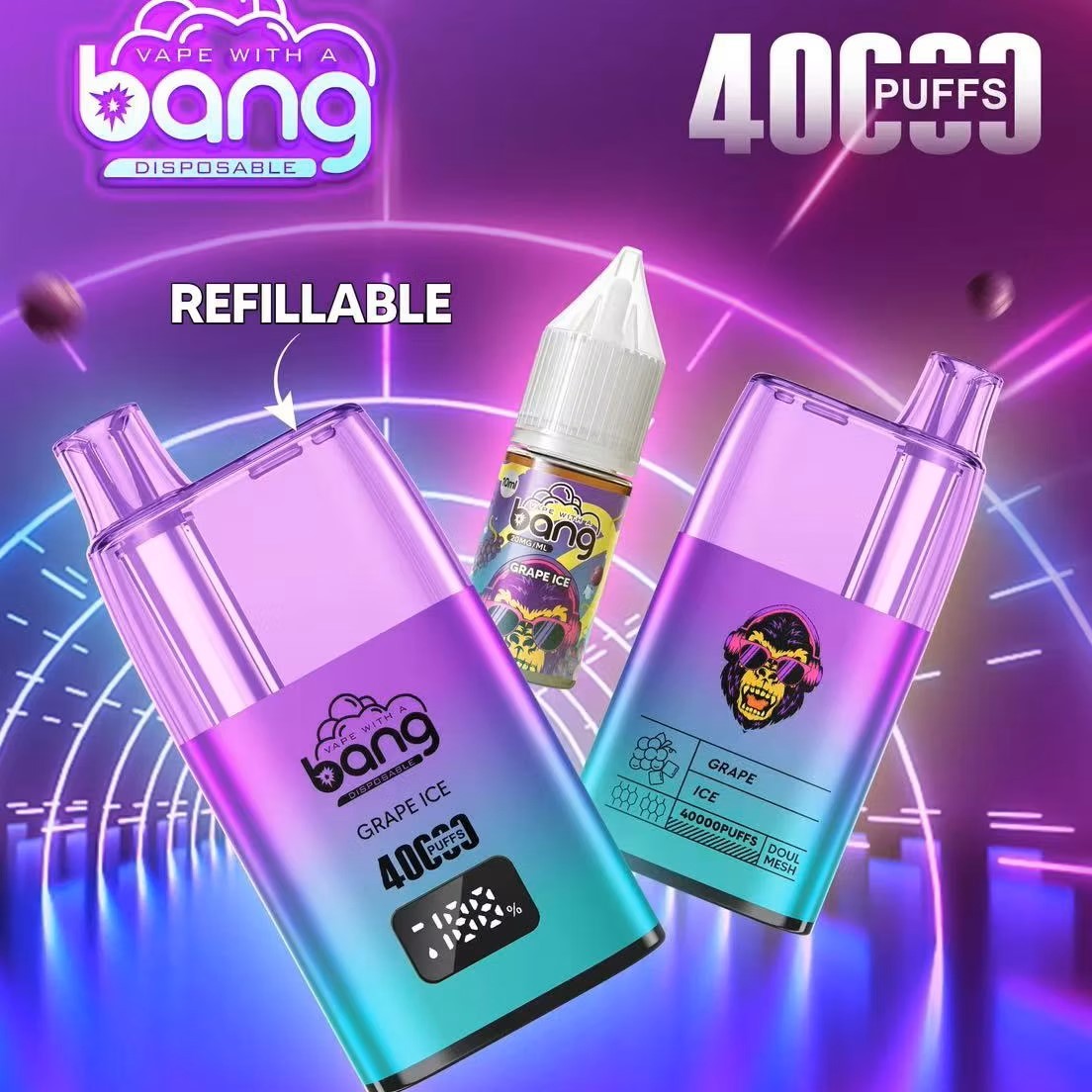 Bang 40000 40k Puffs Refillable Disposable Vape