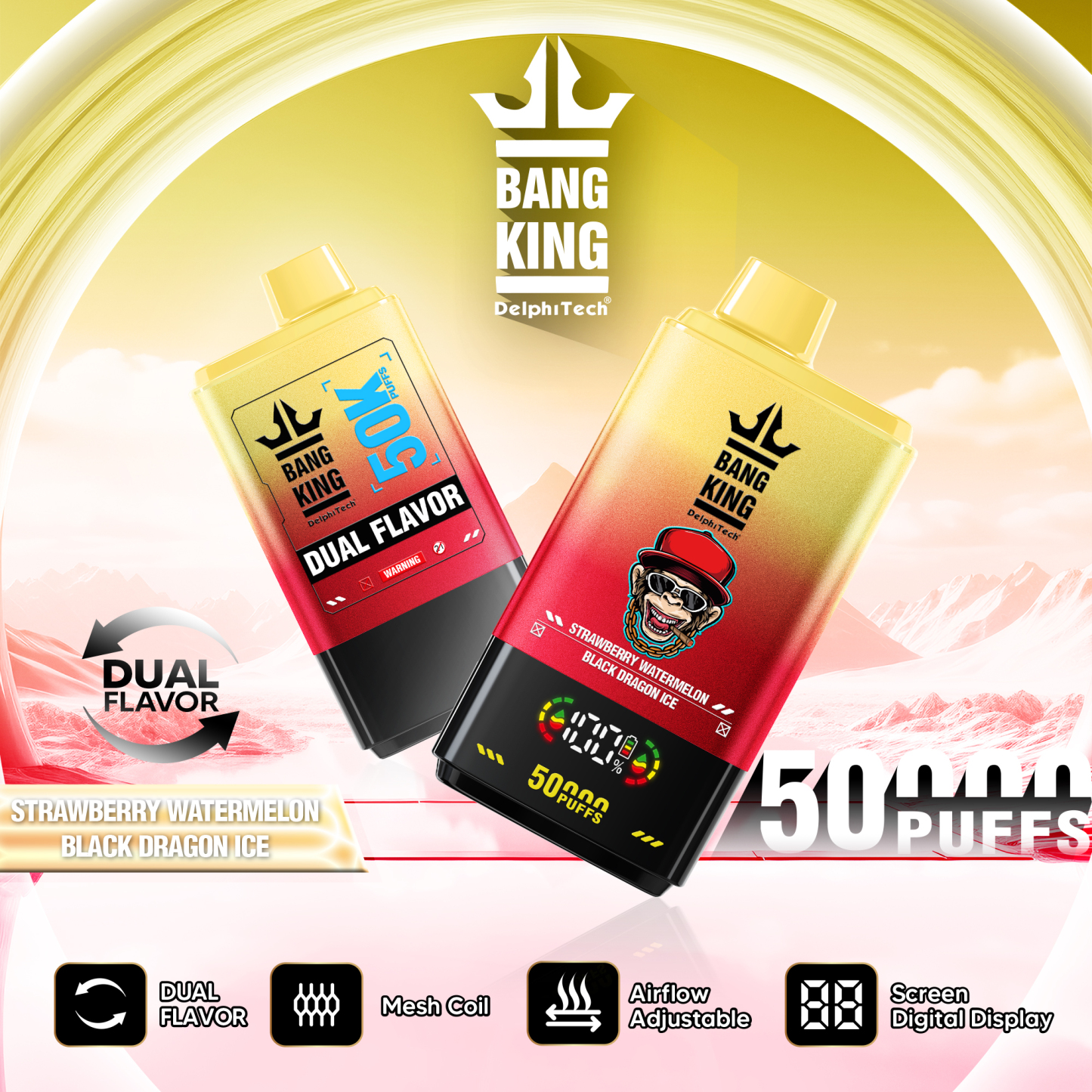 Bang King 50000 Puffs of Dual Flavour Disposable Vape-Kamrytech