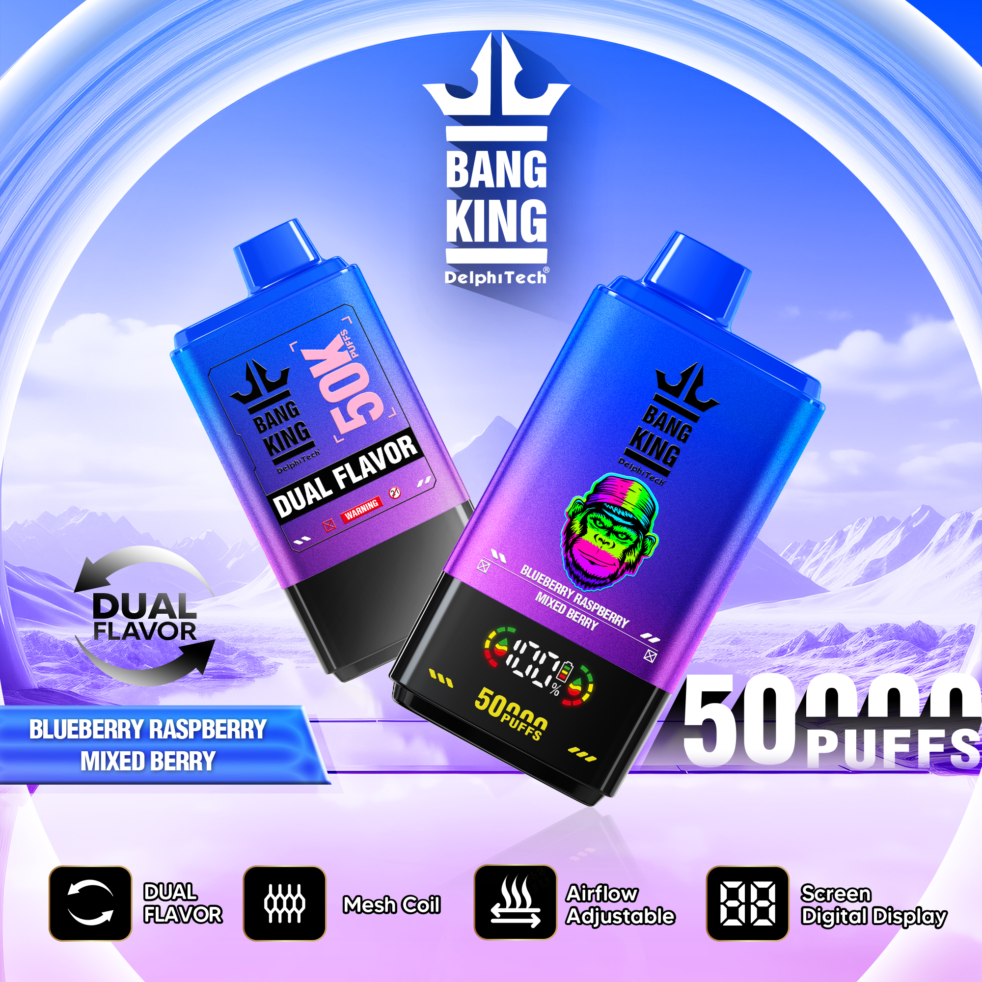 Bang King 50000 Puffs of Dual Flavour Disposable Vape-Kamrytech
