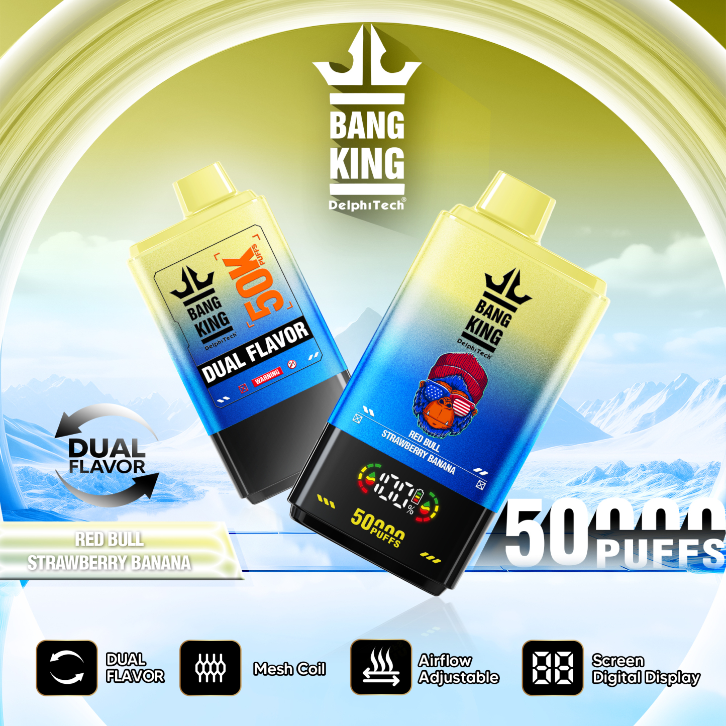 Bang King 50000 Puffs of Dual Flavour Disposable Vape-Kamrytech