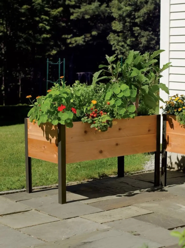 🌷Spring Clearance Sale ⚡ Limited Stock-Only $ 24.98 EACH🔥8' X 2' x 4' Self-Watering Eco-Stained Elevated Planter Box+ Arch Trellis