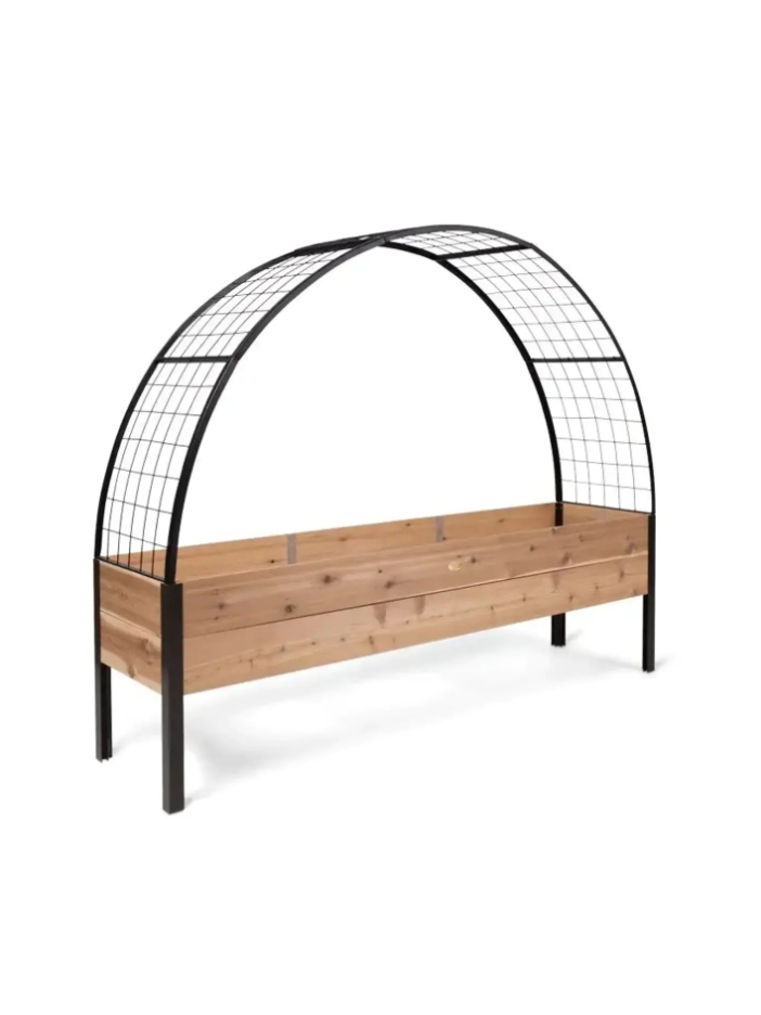 🌷Spring Clearance Sale ⚡ Limited Stock-Only $ 24.98 EACH🔥8' X 2' x 4' Self-Watering Eco-Stained Elevated Planter Box+ Arch Trellis