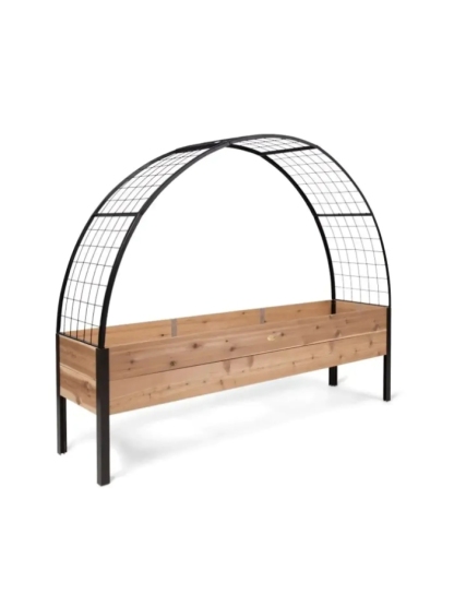 🌷Spring Clearance Sale ⚡ Limited Stock-Only $ 24.98 EACH🔥8' X 2' x 4' Self-Watering Eco-Stained Elevated Planter Box+ Arch Trellis