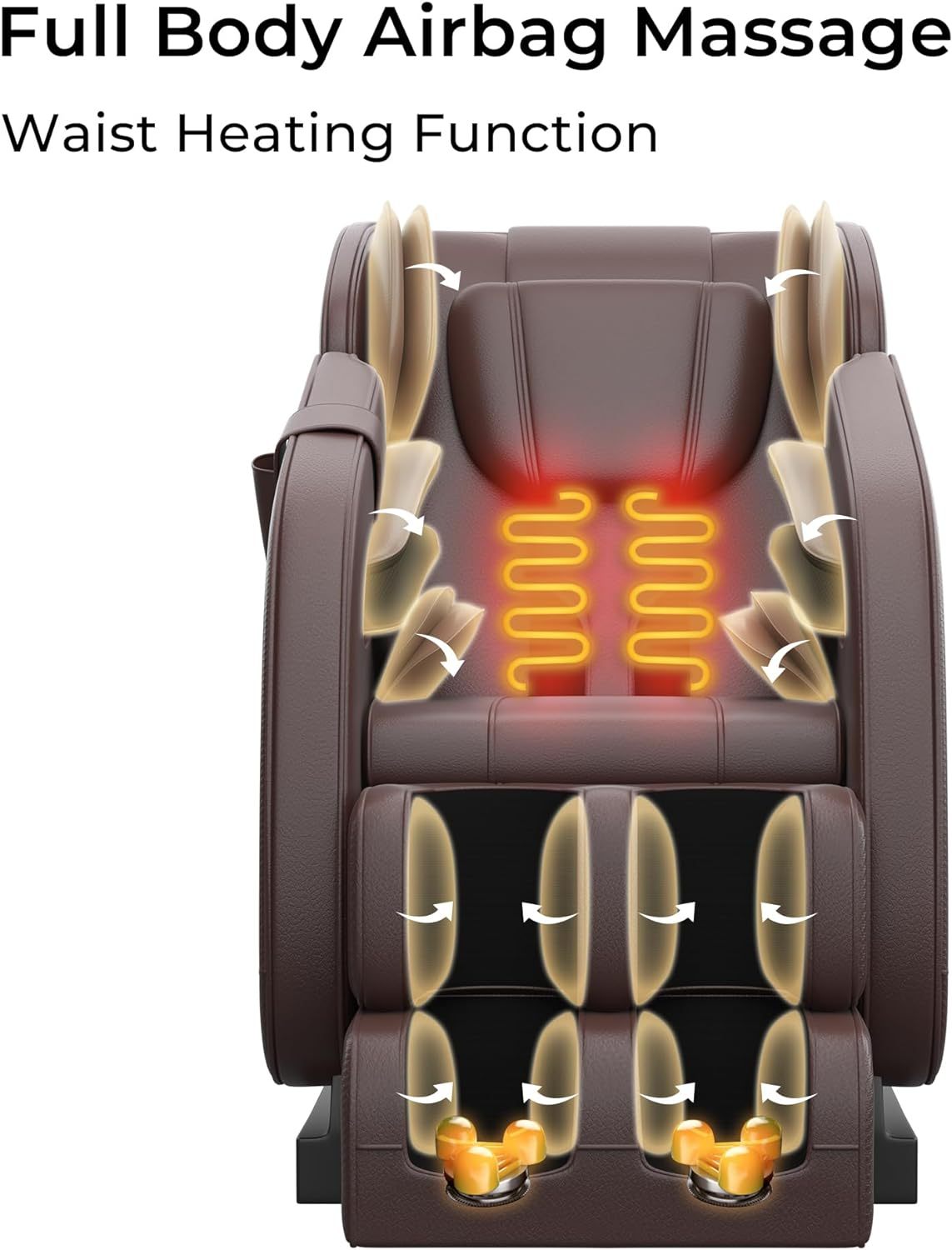2024 Full Body Massage Chair, Zero Gravity Massage Chair Recliner with Heating Function, Auto Modes, Bluetooth Music Player, Foot Massage